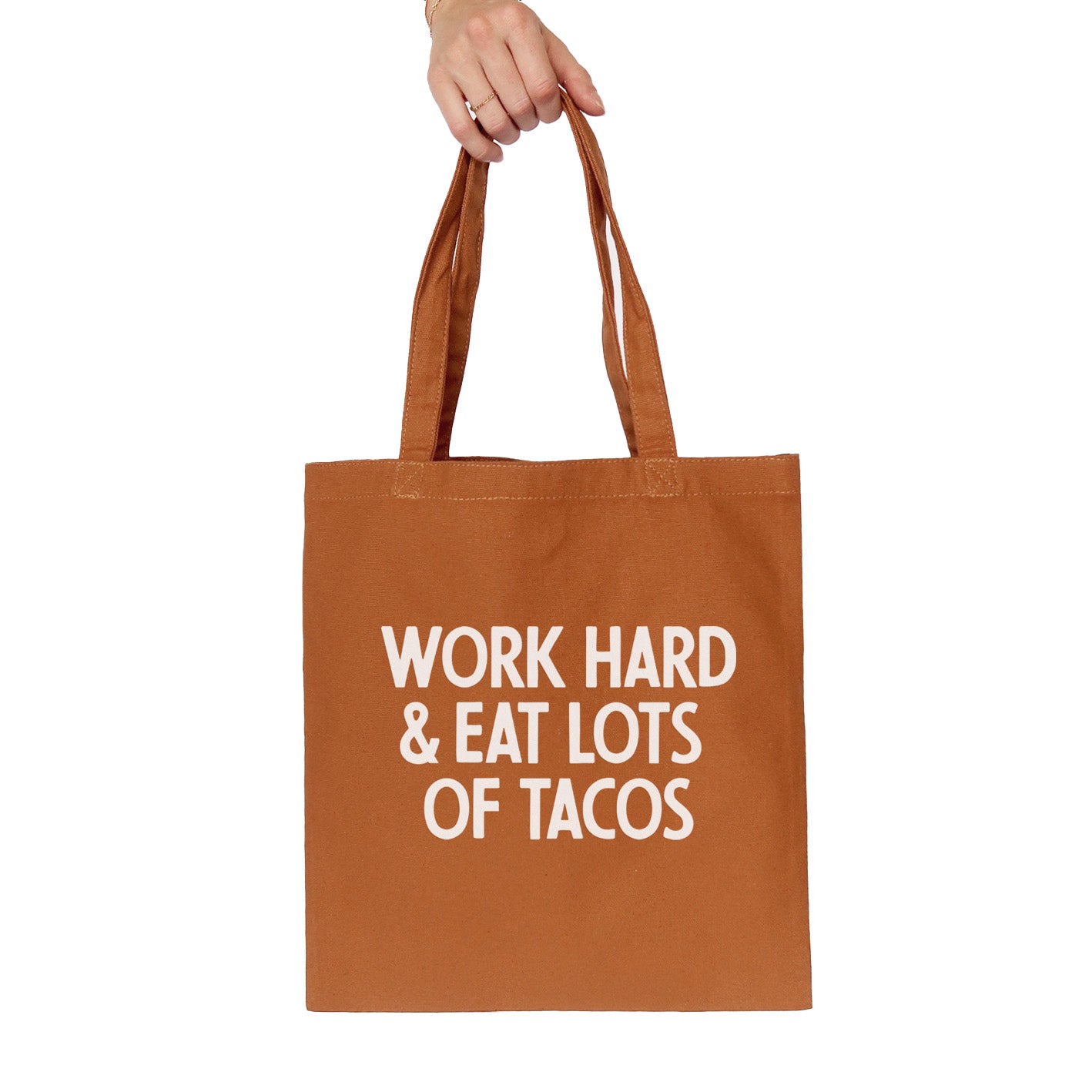 Work Hard & Eat Tacos Tote Bag
