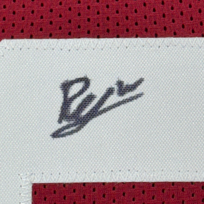 Framed Autographed/Signed Ryan Williams 35x39 Alabama Red College Football Jersey JSA COA