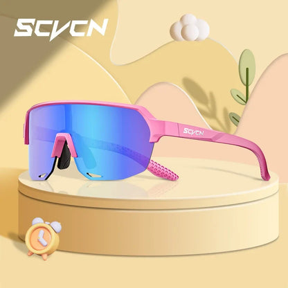 SCVCN Children Cycling Sunglasses Outdoor Road MTB Bike Eyewear Teenager Girls Boy Hiking Running Glasses Sports UV400 Goggles