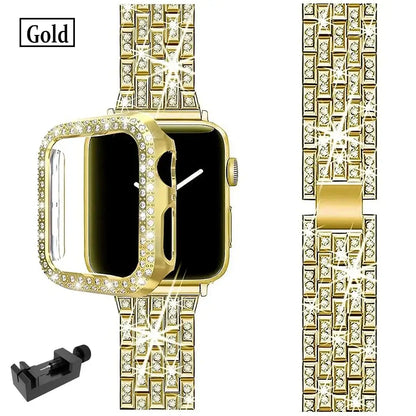 Apple Watch Bedazzled Stainless Steel Strap - Elegant Design