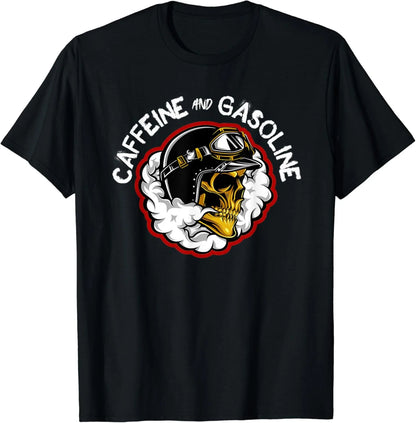 Caffeine & Gasoline Graphic Cotton T-shirt Unisex