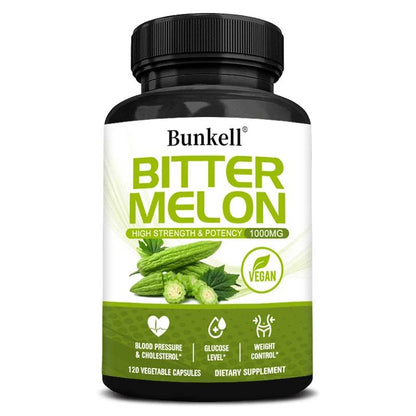 Bitter Melon Extract, Supports Blood Pressure, Weight Management, Balanced Blood Sugar Health & Circulation, 120 Capsules