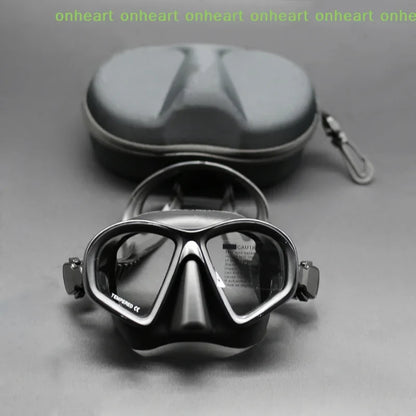 [C]Foldable Snorkel J-type Diving Mask With Camera Mount Tempered Glass Freediving Mask Snorkeling Set