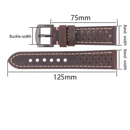 TicWatch Pro 5, Pro 3 & E3 Perforated Leather Rally Band