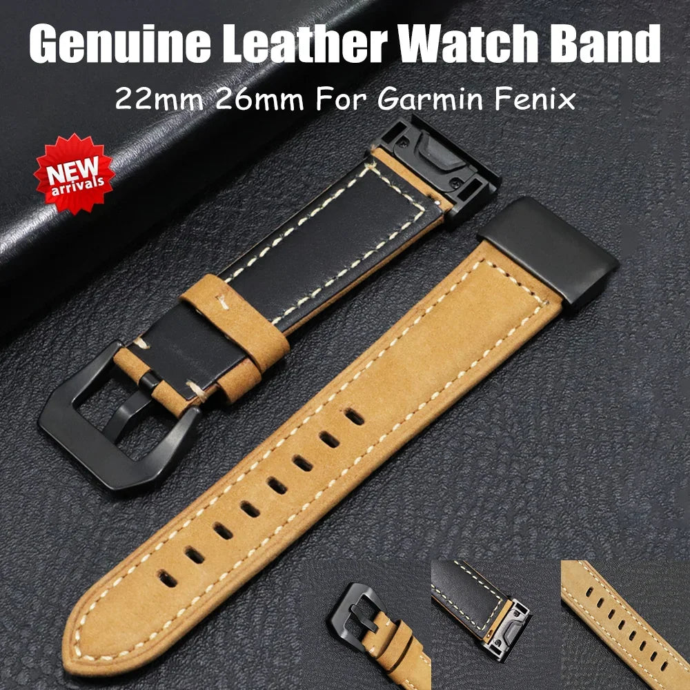 Garmin Genuine Leather Band - Stylish and Durable