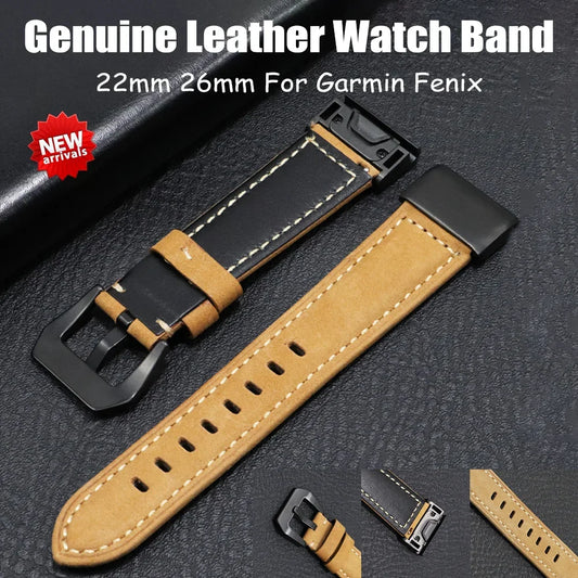 Garmin Genuine Leather Band - Stylish and Durable