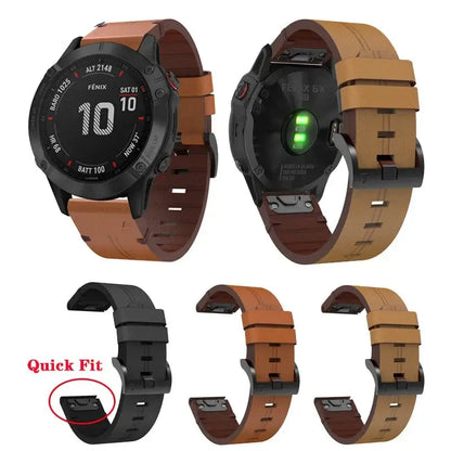 Garmin Soft Leather Band - QuickFit Stylish Upgrade