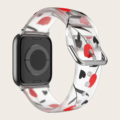 Apple Watch Patterned & Clear Silicone Band with Buckle