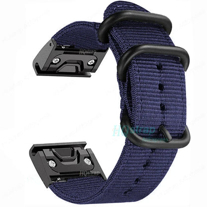 Garmin QuickFit 22/26mm Canvas Nylon Band with Buckle