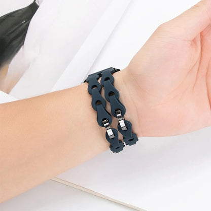 Samsung Galaxy Watch8, 9 & Ultra Silicone Chain Link Band