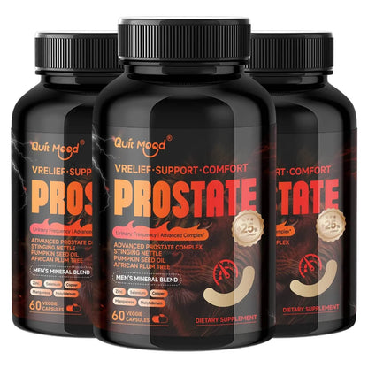 Quit mood - Advanced Prostate Support | Stinging Nettle, Pumpkin Seed Oil & African Plum Extract | 60 Caps - Men’s Health Focus