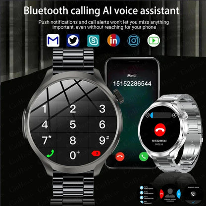 2025 New Smart Watch Men 1.85 Inch Compass 410 mAh Large Battery GPS Motion Track Bluetooth Call Health monitoring Smartwatches