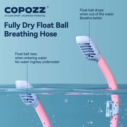 COPOZZ Kids Diving Mask Full Face HD Anti Fog Scuba Mask Underwater Snorkel Mask Set Children Swimming Snorkel Diving Equipment