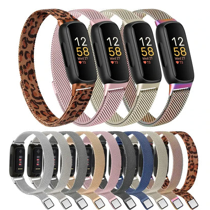 Fitbit Inspire 3 Metal Magnetic Loop Band – Stainless Steel Mesh Strap
