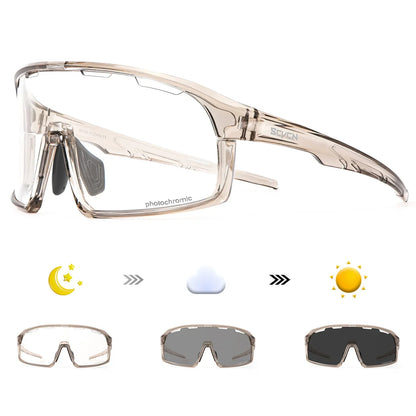 SCVCN New Photochromic Sunglasses Men Outdoor Cycling Glasses Bike MTB Road Bicycle UV400 Goggles Women Sports Hiking Glasses