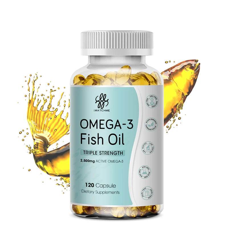 3600mg Triple Strength Omega 3  Fish Oil Supplement Rich EPA & DHA, Omega 3 Supplements for Heart, Brain & Immune Support