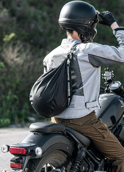 Motorcycle Helmet Backpack Large Capacity Travel Bags Reflective