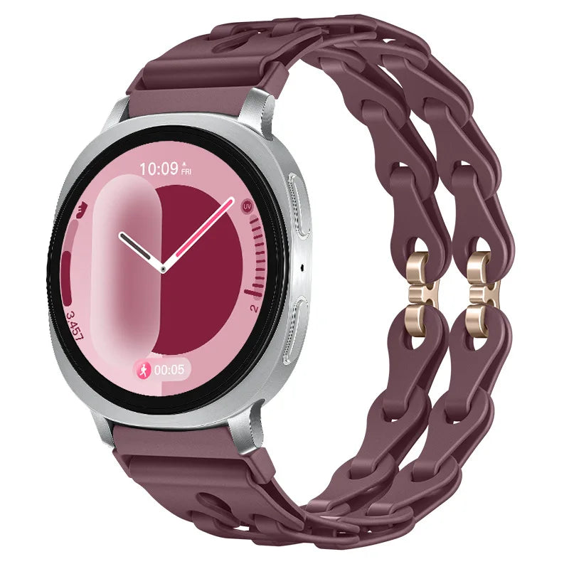 Samsung Galaxy Watch8, 9 & Ultra Silicone Chain Link Band