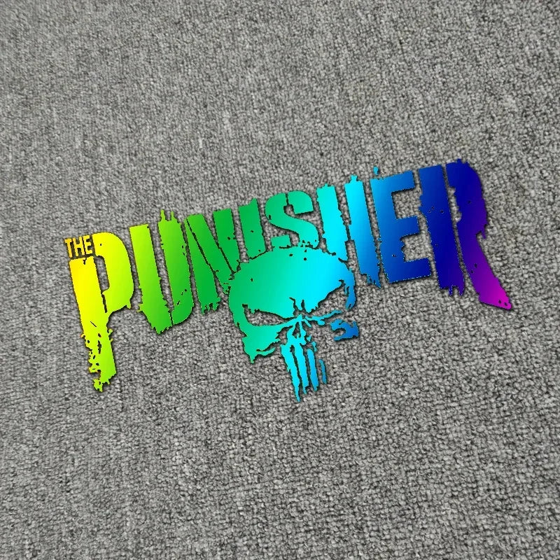 Motorcycle Tank Decals Punisher Reflective Waterproof PVC