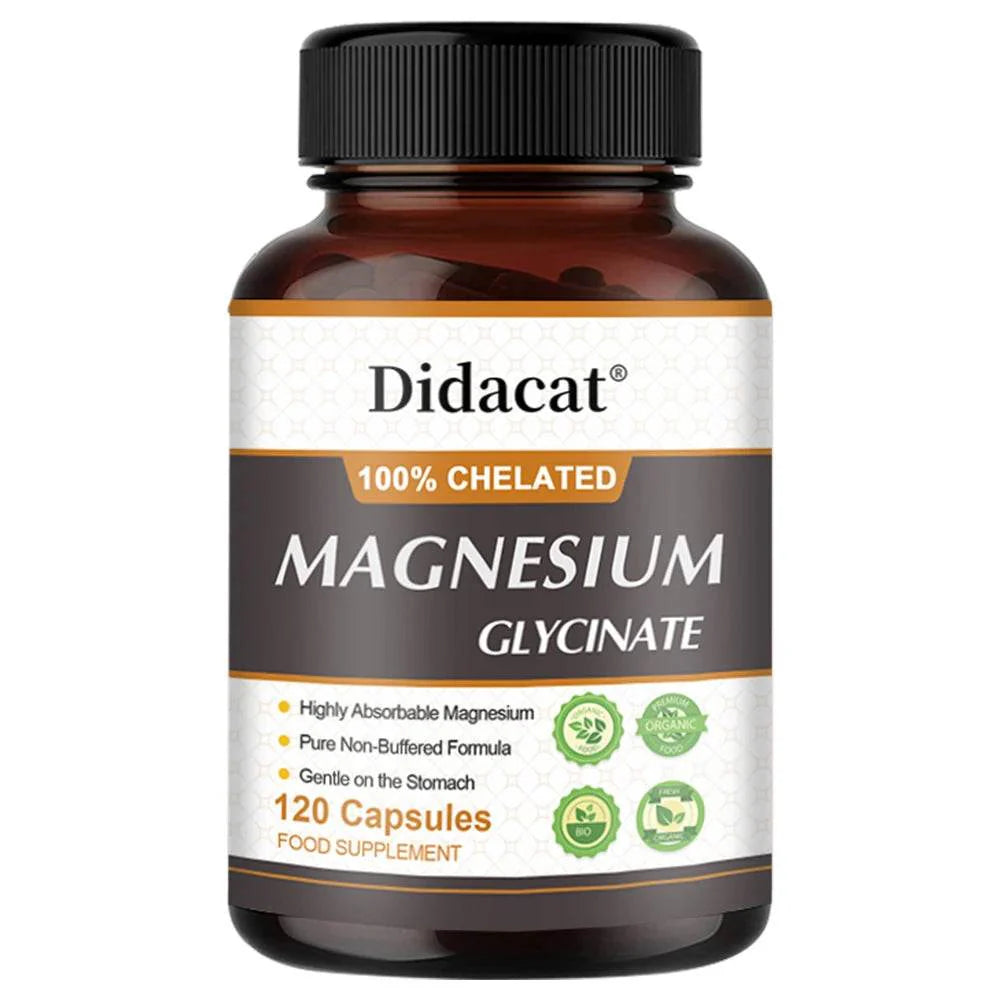 500 Mg Magnesium Glycinate - High Absorption Magnesium Supplement To Support Muscle and Improve Sleep - Vegetarian Capsules