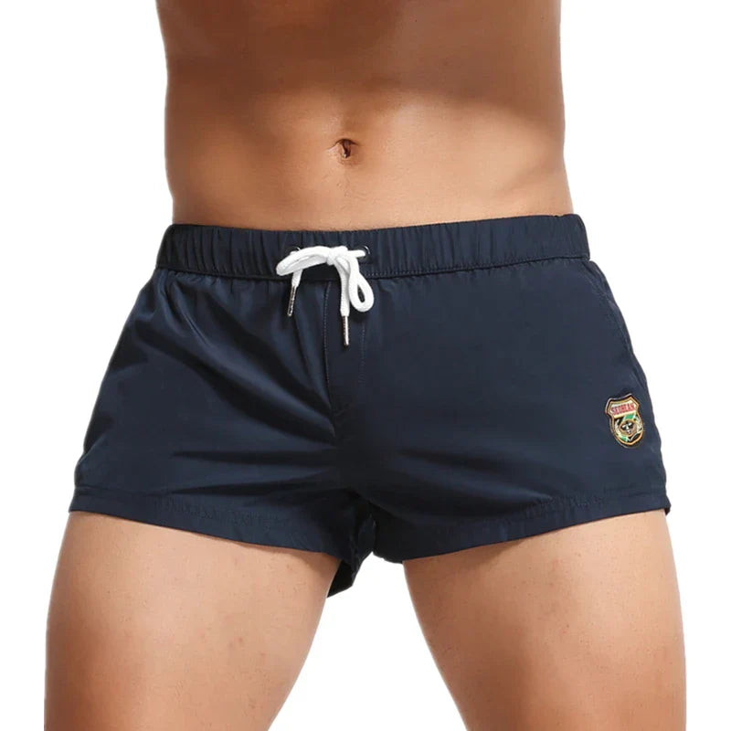 SEOBEAN Men's Summer Beach Shorts Swimwear Trunks Board Short Pants Male Gym Shorts Swim Surf Fitness Quick Dry Shorts