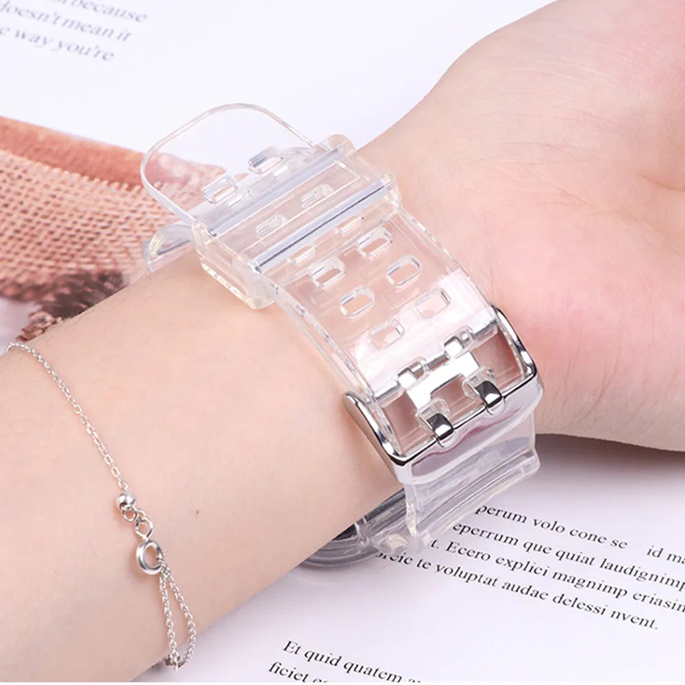 Apple Watch Soft Silicone Strap - Transparent Comfortable Fit