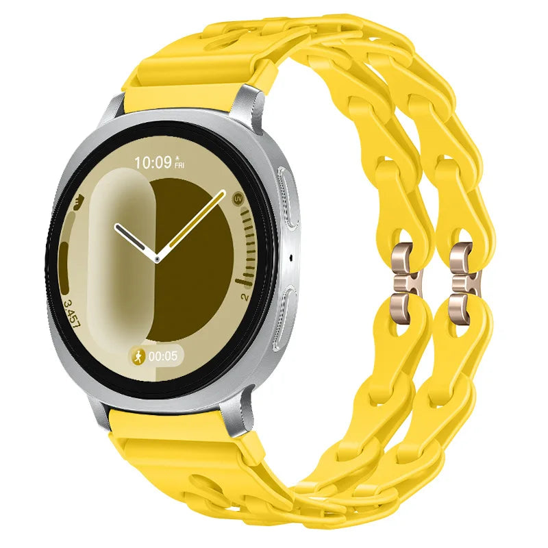 Samsung Galaxy Watch8, 9 & Ultra Silicone Chain Link Band