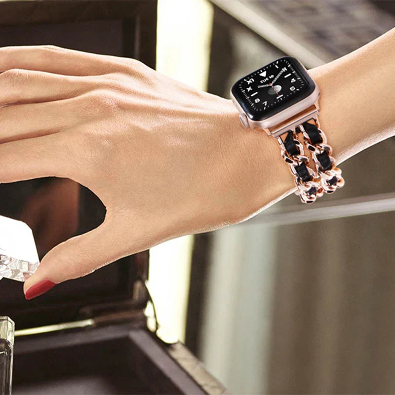 Apple Watch Stainless Steel Strap - Luxury Chain Design