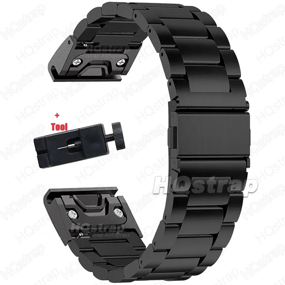 Garmin QuickFit 20/22/26mm Stainless Steel Link Bracelet