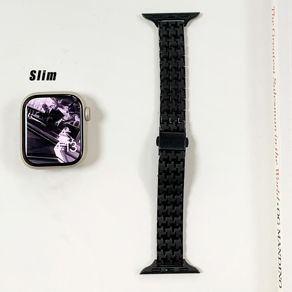 Women Gold Wristband for Apple Watch Band Series 11/10/9/8/7/6/5/4/ SE / Ultra 1/2/3