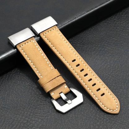 Garmin QuickFit 22/26mm Stitched Leather Buckle Band