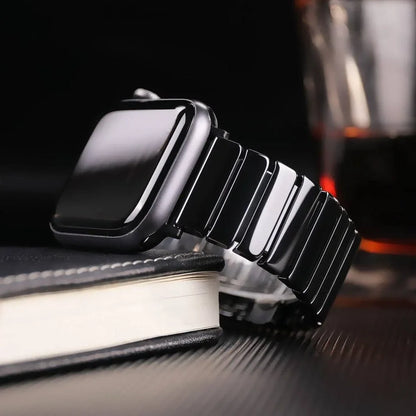 Apple Watch Ceramic Strap - Premium Stainless Steel Clasp