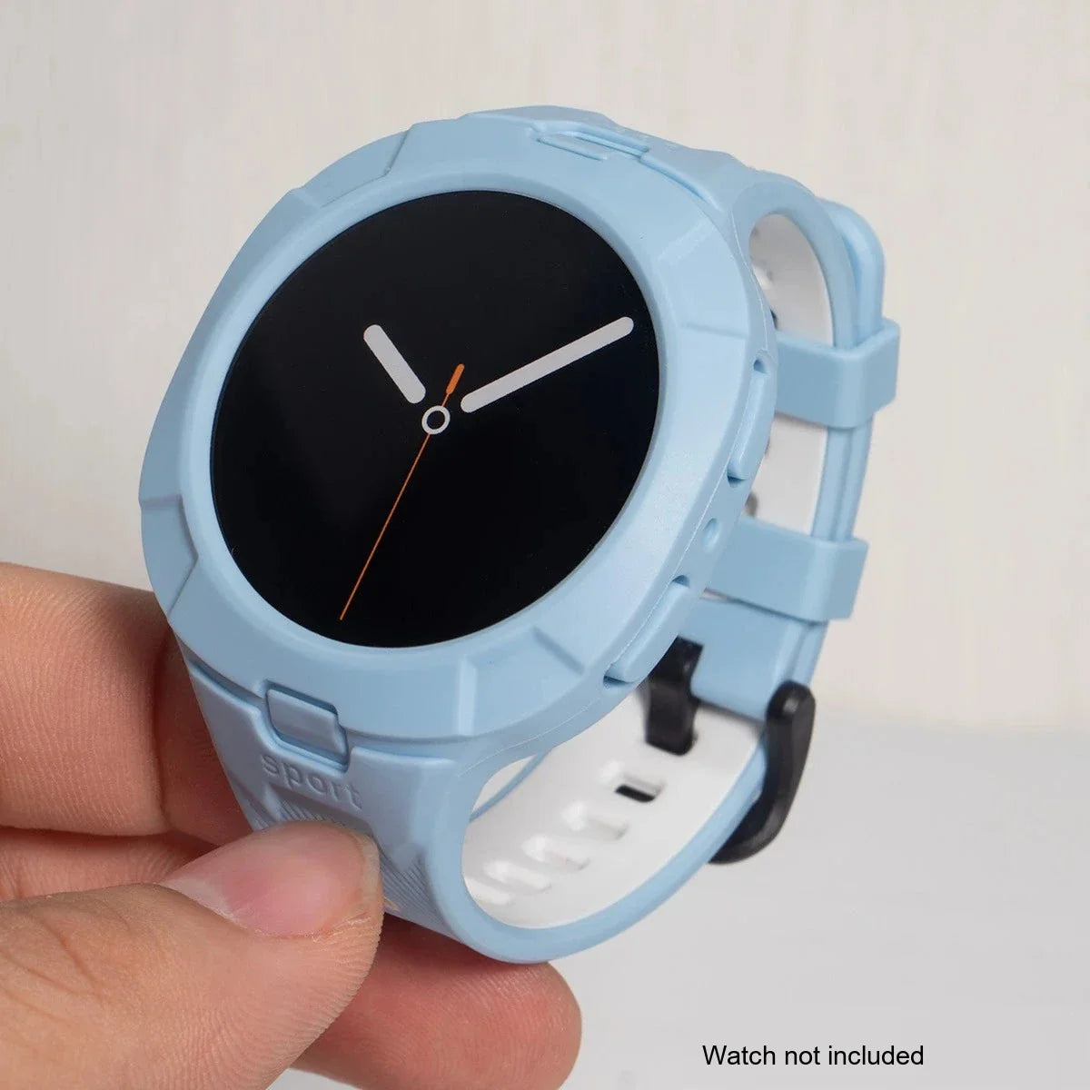 Samsung Galaxy Watch8 & 9 44mm Silicone Sport Band with Built-in Case
