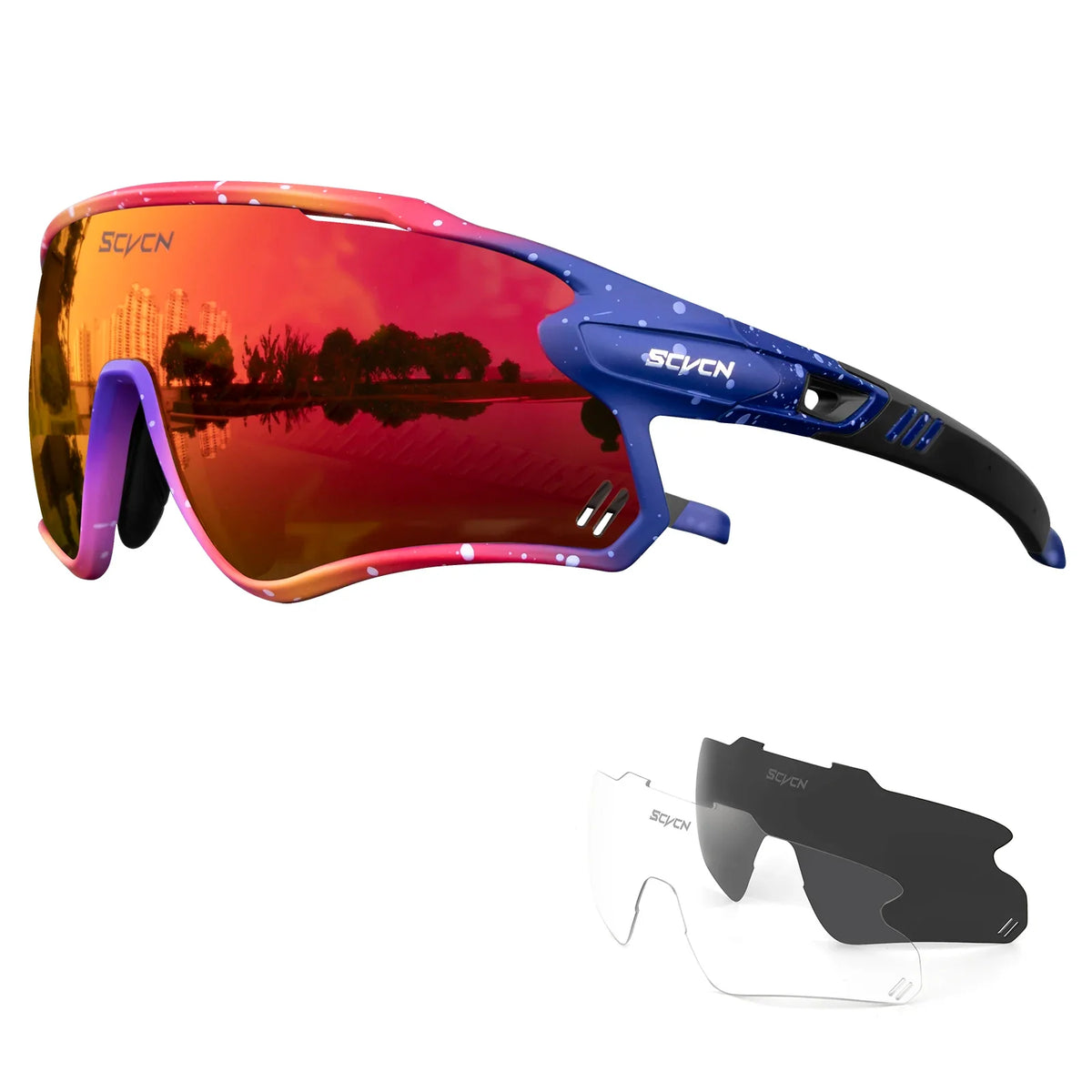 SCVCN Photochromic Cycling Glasses MTB Riding Running Sunglasses UV400 Polarized Fishing Goggles Man Woman Bike Bicycle Eyewear