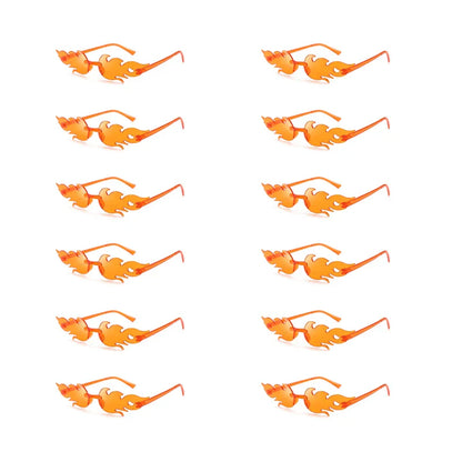 12 PCS  Flame Shaped Sunglasses