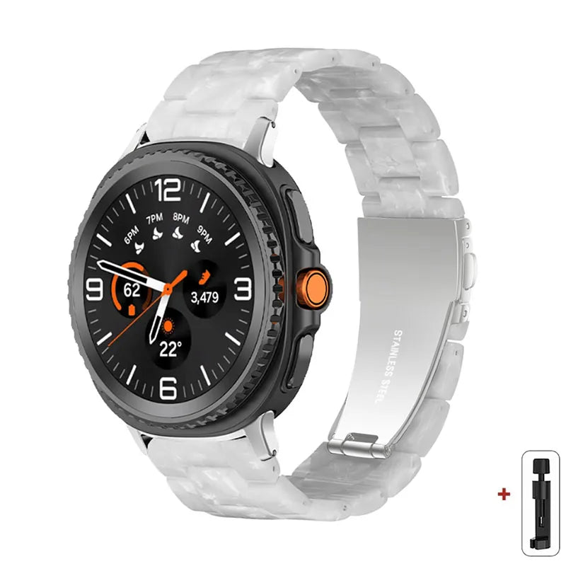 Samsung Galaxy Watch8, 9 & Ultra Resin Link Band, 40 Patterns