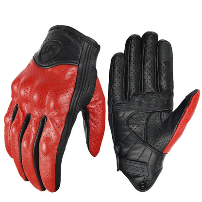 Leather Gloves Retro Biker