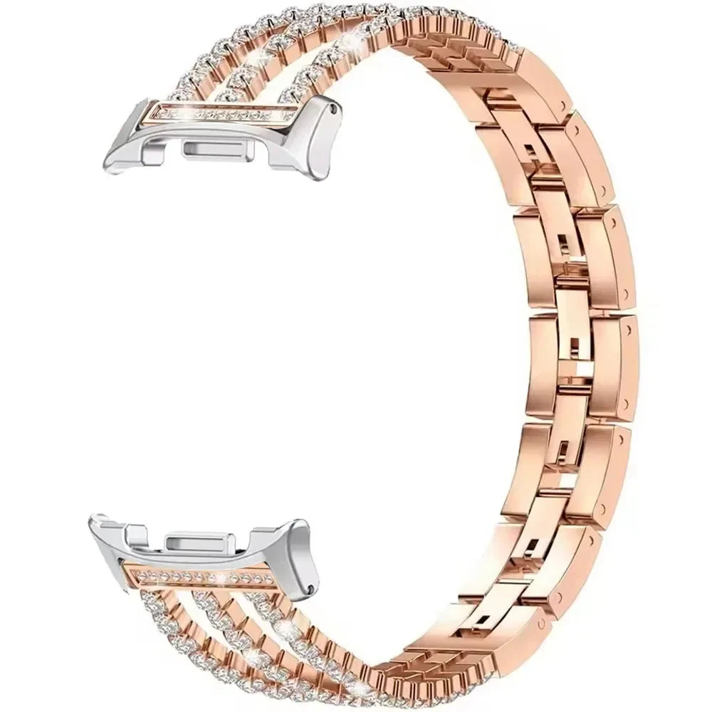 Samsung Galaxy Watch8, 8 Classic & 9 Rhinestone Double-Chain Bracelet