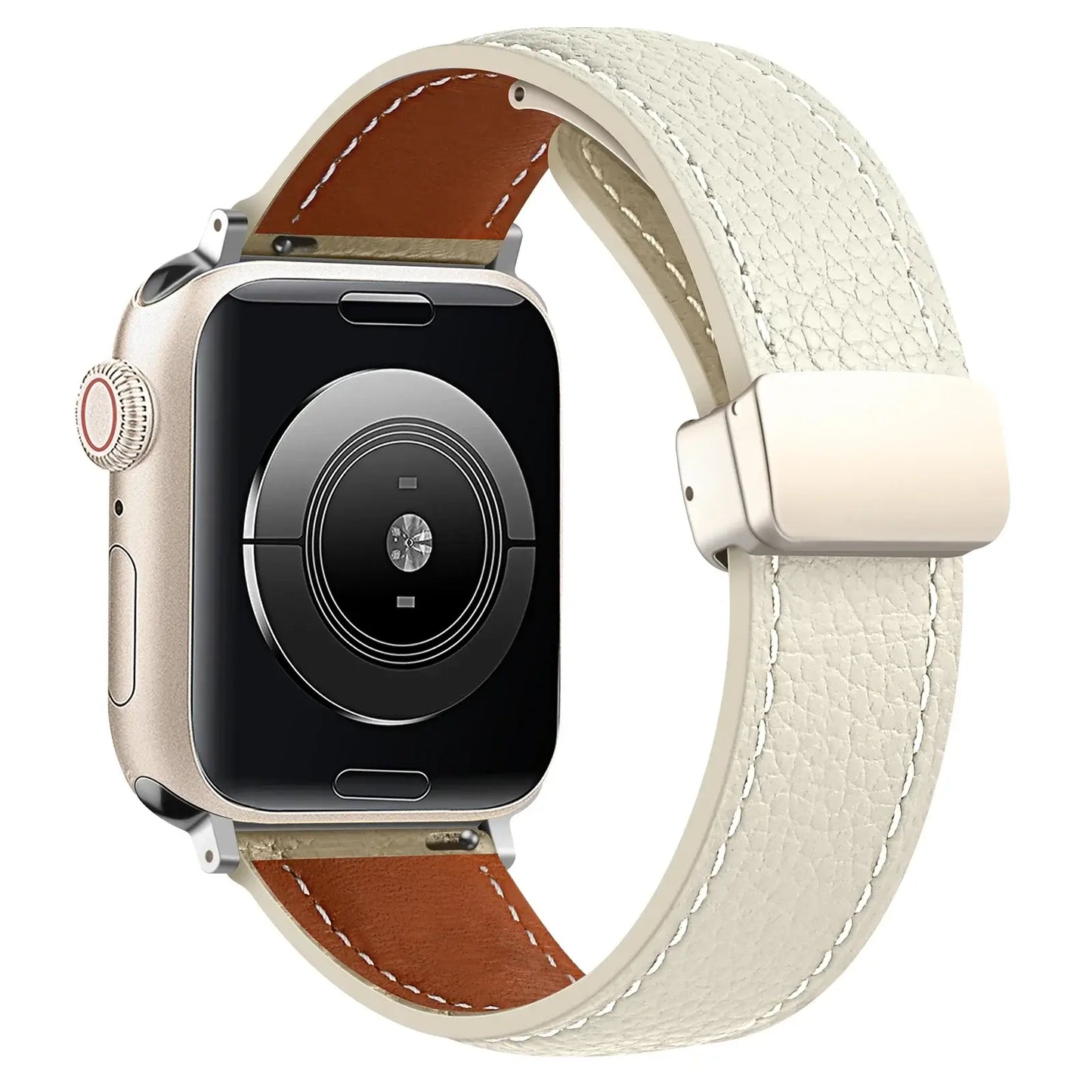 Apple Watch Leather Band - Premium Stylish Strap with Buckle