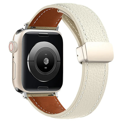 Apple Watch Leather Band - Premium Stylish Strap with Buckle