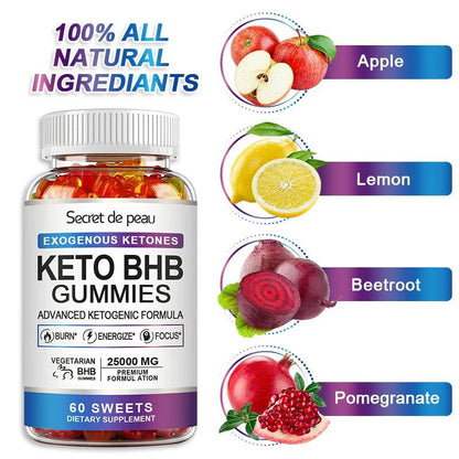 Keto ACV Gummies Advanced Weight Loss - for Women and Men - Apple Cider Vinegar Supplement - Detox & Cleanse, Digestion