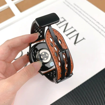Samsung Galaxy Watch8, 9 & Ultra Perforated Silicone Magnetic Band