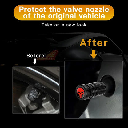 4PCS Skull Valve Stem Caps