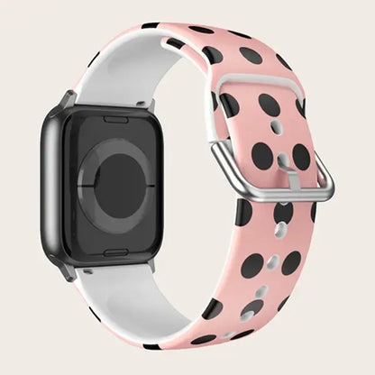Apple Watch Patterned & Clear Silicone Band with Buckle