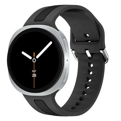 Samsung Galaxy Watch8, 8 Classic & 9 Two-Tone Stripe Silicone Band