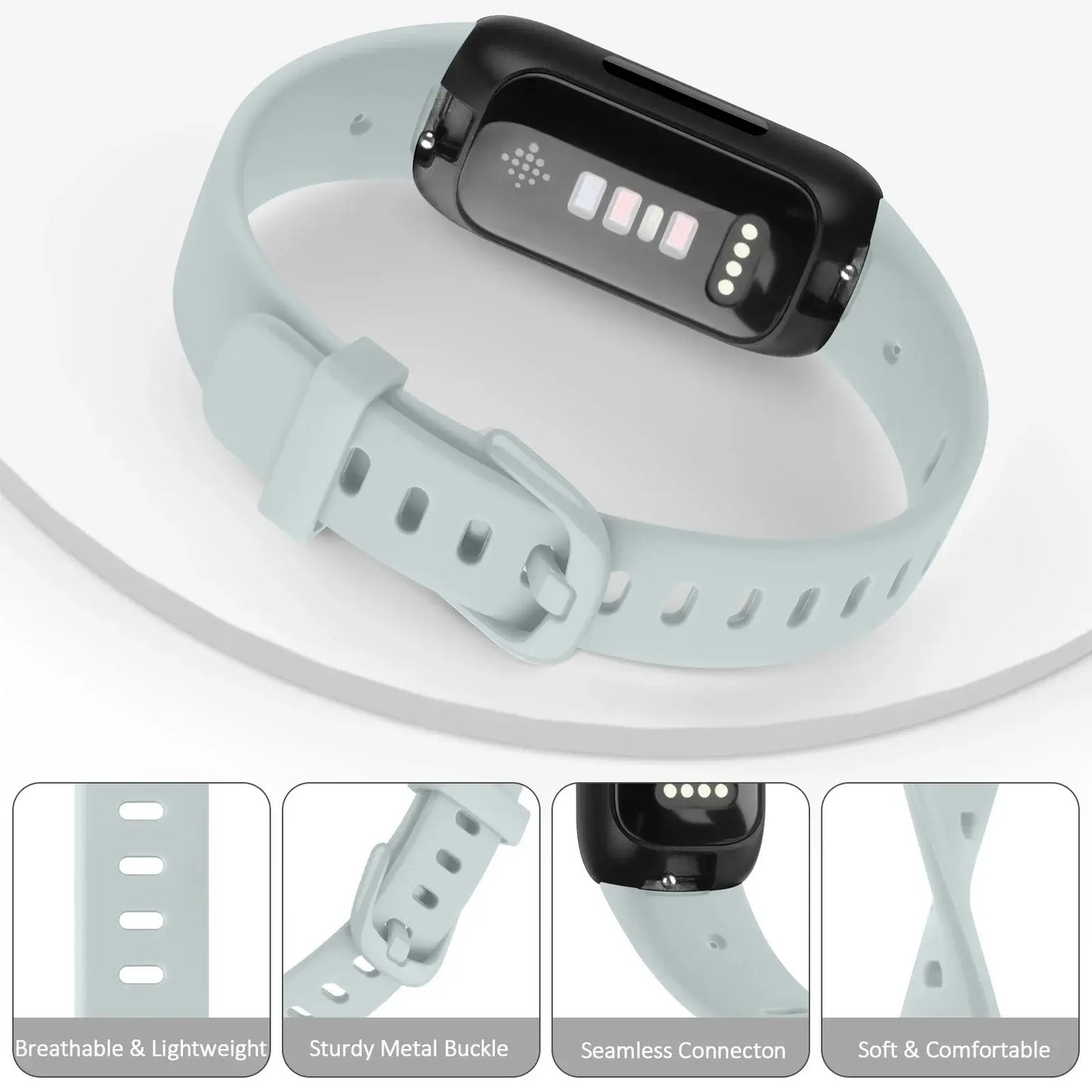 Fitbit Inspire 3 Silicone Band – Soft Waterproof Strap