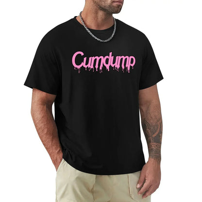 Cumdump Classic Crew Neck Cotton T-Shirt Men Women Black