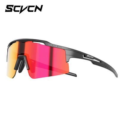 SCVCN UV400 Photochromic Outdoor Sports MTB Goggles Men Women Hiking Bike Riding Running Climbing Hydrophobic Eyewear Sunglasses