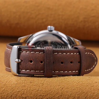 Samsung Galaxy Watch 7, 6, 5, 4 & FE Vintage Stitched Leather Band