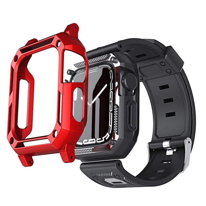 Silicone Strap For Apple Watch Band+Case
